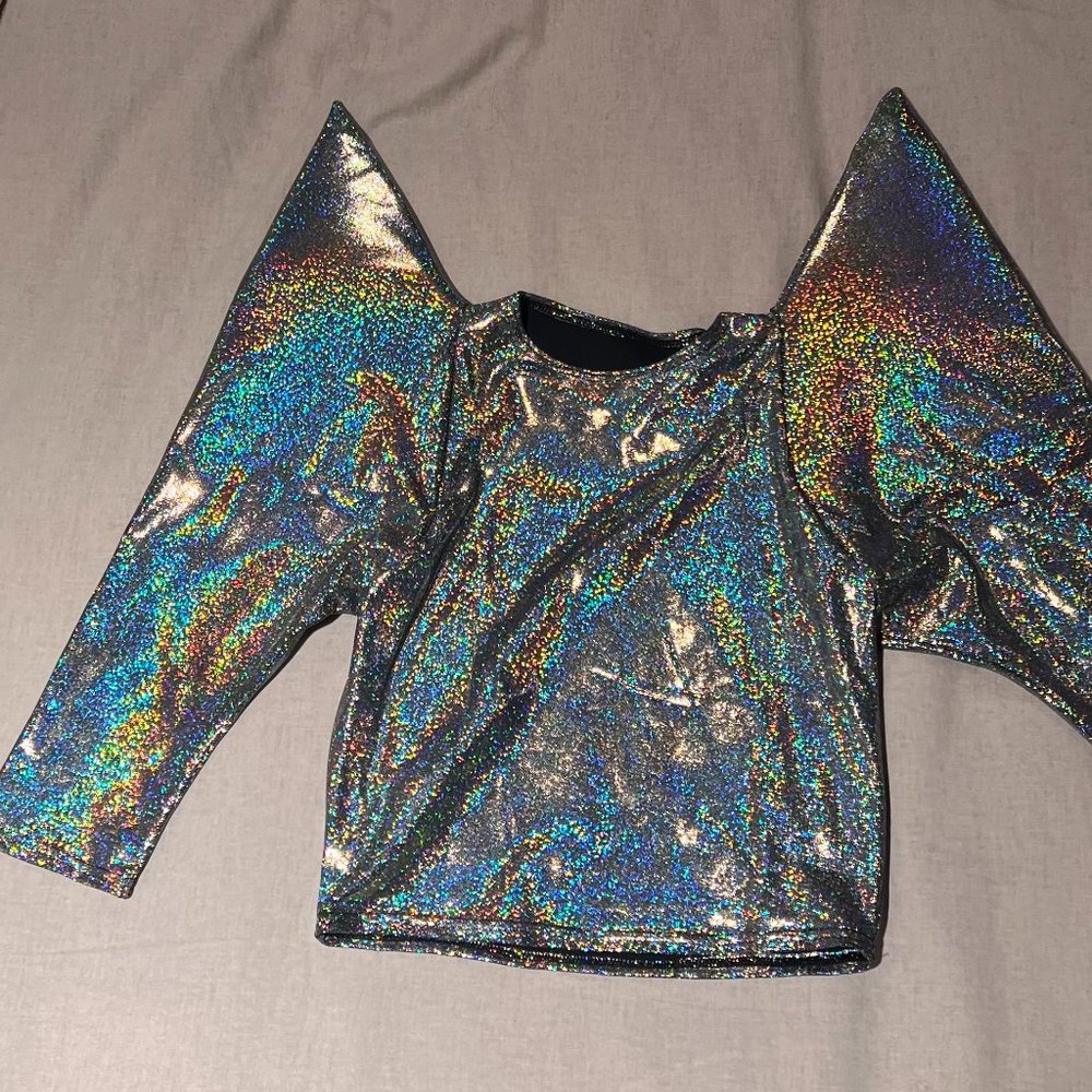 Crop Top Iridescent Spandex Costume Top